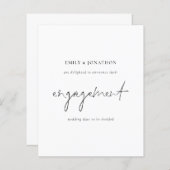 予算スクリプトのミニマル婚約の発表 (正面/裏面)