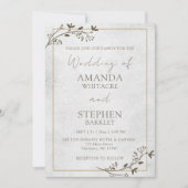 予算スクリプトのミニマル結婚式招待状 招待状 (正面)