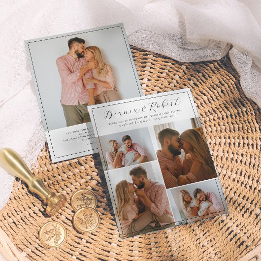 予算スクリプトのミニマル5フォトコラージュ結婚ズ