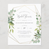 予算スクリプトの幾何学的な緑のブライダルシャワー (正面)