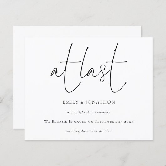 予算スクリプトの最後の婚約発表 (正面/裏面)