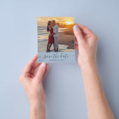 予算スクリプトの青い写真を保存 チラシ (手)