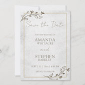 予算スクリプトウェディング日付カードの保存 招待状 (正面)