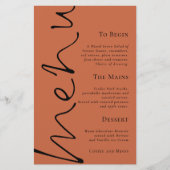 予算スクリプトシンプルのTerracottaのメ結婚ニュー (正面)