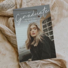 予算スクリプトシンプル写真の卒業招待状