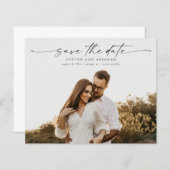 予算スクリプトフォトウェディング日付カードの保存 (正面/裏面)