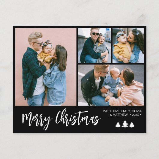 予算スクリプトフォトコラージュクリスマスホリデー チラシ (正面)