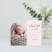 予算スクリプトフォトベビーサンキューカード (スタンド正面)