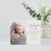 予算スクリプトフォトベビーサンキューカード (スタンド正面)