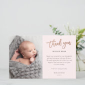 予算スクリプトフォトベビーサンキューカード (スタンド正面)