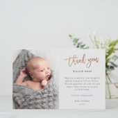 予算スクリプトフォトベビーサンキューカード (スタンド正面)