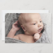 予算スクリプトフォトベビーサンキューカード (裏面)