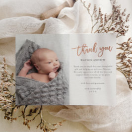 予算スクリプトフォトベビーサンキューカード