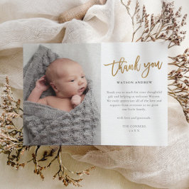 予算スクリプトフォトベビーサンキューカード