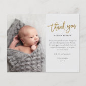 予算スクリプトフォトベビーサンキューカード (正面)