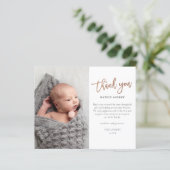 予算スクリプトフォトベビーサンキューカード (スタンド正面)