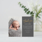 予算スクリプトフォトベビーサンキューカード (スタンド正面)