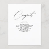 予算スクリプトフォト卒業招待状 チラシ (裏面)