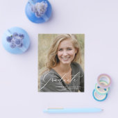 予算スクリプトフォト卒業招待状 チラシ (シングル)