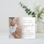 予算スクリプトフォトQRコード婚約招待状 (スタンド正面)