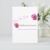 予算スクリプトフローラの保存日付の招待 セーブザデート (スタンド正面)