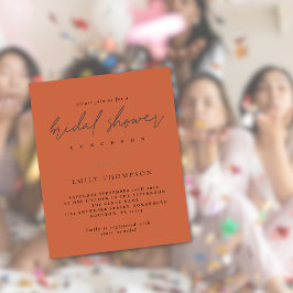 予算スクリプトブライダルシャワーテラコッタ招待状