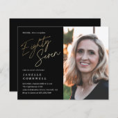 予算スクリプトブラック金ゴールド87誕生日 (正面/裏面)