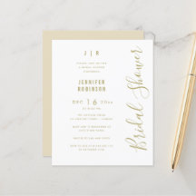 予算スクリプトモダンブライダルシャワー白