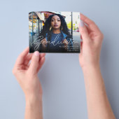 予算スクリプトモダン写真卒業パーティー チラシ (手)