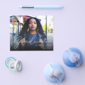 予算スクリプトモダン写真卒業パーティー チラシ (シングル)