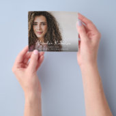 予算スクリプトモダン名フォトグラデーション2の発表 チラシ (手)