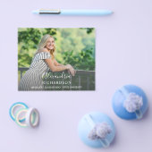 予算スクリプトモダン名フォト卒業パーティー チラシ (シングル)