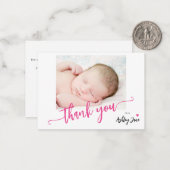 予算スクリプト写真ベビーシャワー感謝していユー ノートカード (正面/裏面インサイチュ)