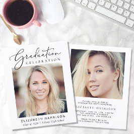 予算スクリプト写真卒業パーティー招待状