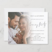 予算スクリプト写真QRコード結婚の夕べ招待状 (正面)