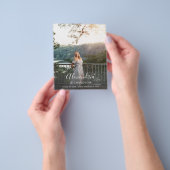 予算スクリプト名モダン写真卒業縦型 チラシ (手)