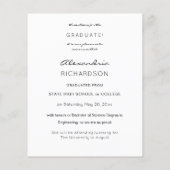 予算スクリプト名モダン写真卒業縦型 チラシ (裏面)