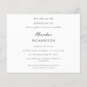 予算スクリプト名モダン写真卒業3 チラシ (裏面)