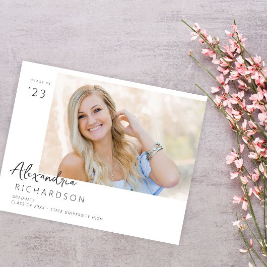 予算スクリプト名モダン写真卒業3 チラシ