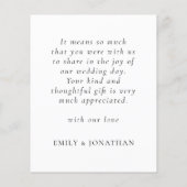 予算スクリプト新しいミセス結婚ズの任意の色感謝してい (裏面)