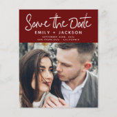 予算スクリプト日付写真の保存招待状 (正面)