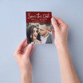 予算スクリプト日付写真の保存招待状 チラシ (手)