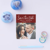 予算スクリプト日付写真の保存招待状 チラシ (シングル)