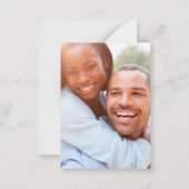 予算スクリプト日付写真の結婚保存 ノートカード (裏面)