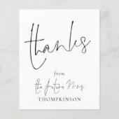 予算スクリプト未来のMrsブライダルシャワー感謝してい (正面)