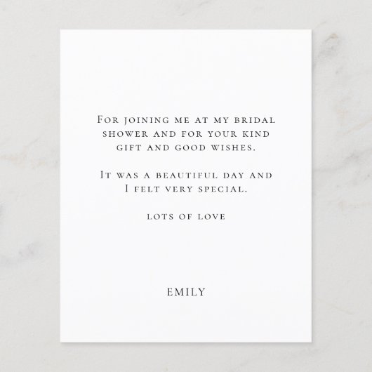 予算スクリプト未来ミセスブライダルシャワーありがとう (裏面)