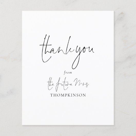 予算スクリプト未来ミセスブライダルシャワーありがとう (正面)