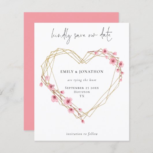 予算スクリプト桜さくらんぼブロッサム日付の保存 (正面/裏面)