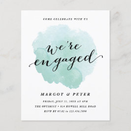 予算スクリプト水カラー婚約招待状