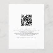 予算スクリプト私たちは黒いQRコード結婚式の招待をする (裏面)